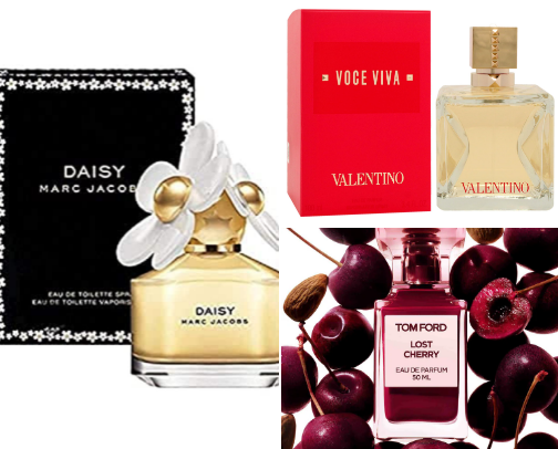 Fragrances for her cover photo collage