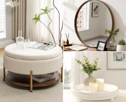 Stylish Apartment Decor Finds for Small Spaces cover photo collage