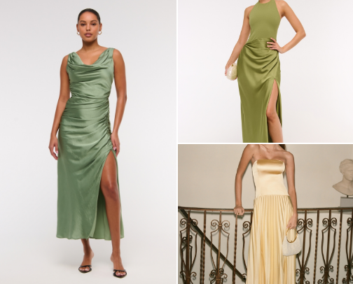 Stunning wedding guest dresses ✨ cover photo collage