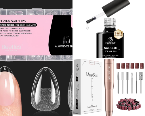 At home Gel-x nails must haves💅 cover photo collage