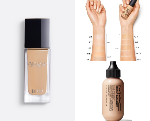 Foundations for dry skin cover photo collage