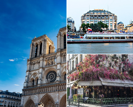 First trip to Paris itinerary cover photo collage