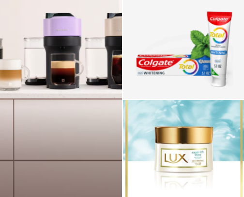 Home essentials care products cover photo collage