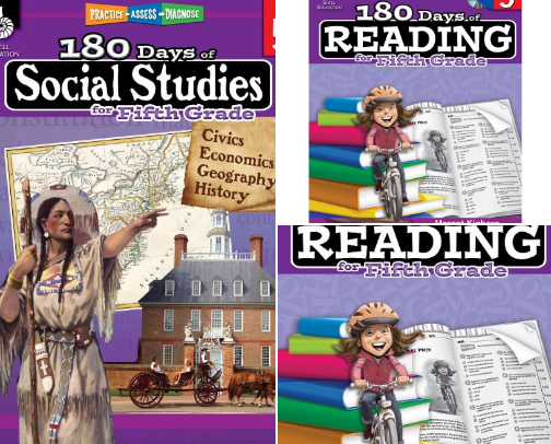 Read Free - Resources for 180 Days : Social Studies for Fifth Grade: Practice, Assess, Diagnose cover photo collage