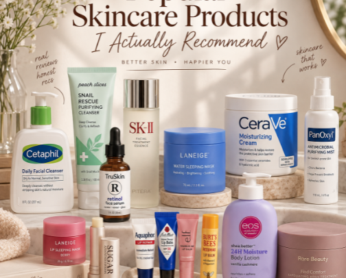 ✨ Popular Skincare Products I Actually Recommend cover photo collage