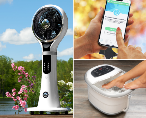 Sharper image ( intertainment gift & home technology cover photo collage