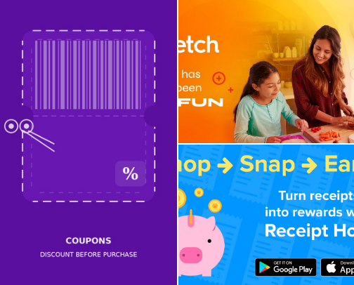 Savings, Couponing, Cashback Apps cover photo collage