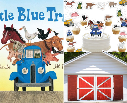 Little Blue Truck Birthday Ideas cover photo collage