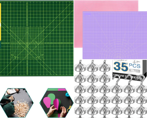 The perfect self healing matt for narrow tables. cover photo collage