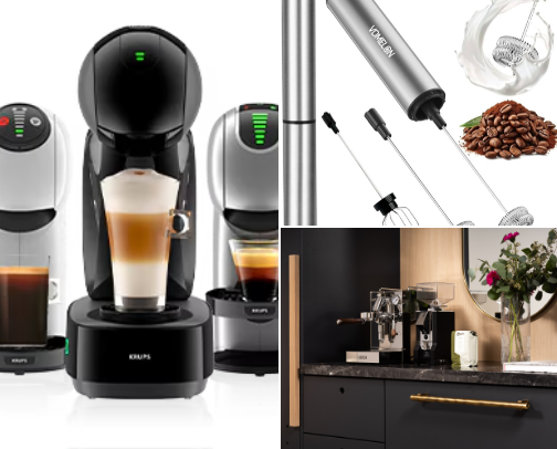 Coffee Lover Essentials (Cozy Home Coffee Setup) cover photo collage