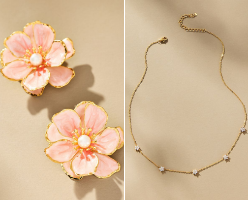 Floral jewelry cover photo collage