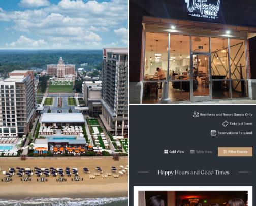 Classes in the 757 (cooking, baking, date night, sewing etc) cover photo collage