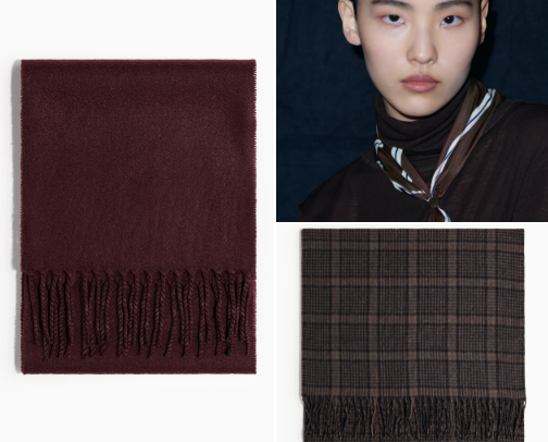 Wool and silk Scarfs cover photo collage