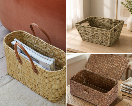 Handwoven Cable Baskets That Finally Tamed the Rat's Nest Under My Desk cover photo collage