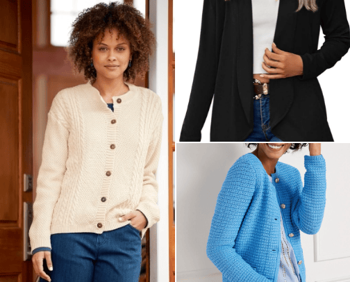 Women's Cardigans cover photo collage