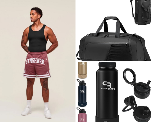 Men sports wear cover photo collage