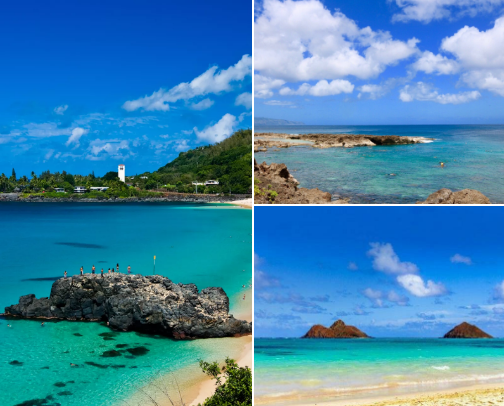 My Favorite Beaches Of O’ahu 🌊🫶🏽❤️✨ cover photo collage