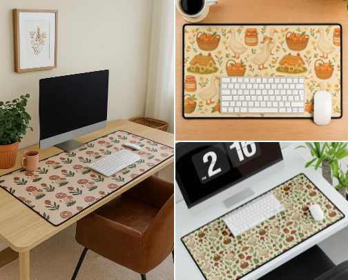 🍄Desk Mats🌿 cover photo collage