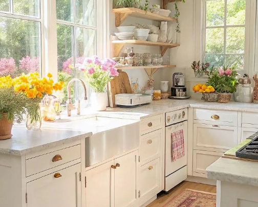 colorful cottage kitchen 🌸 cover photo collage