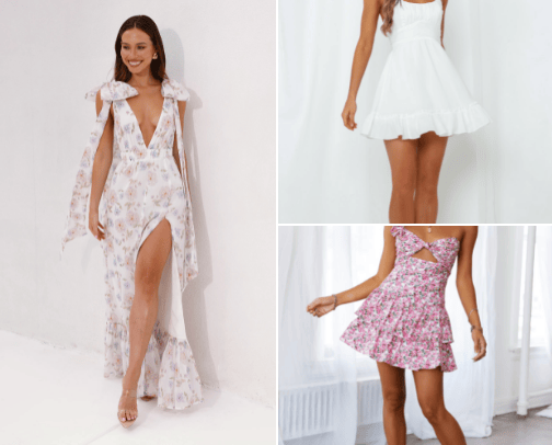 Vacation dresses cover photo collage