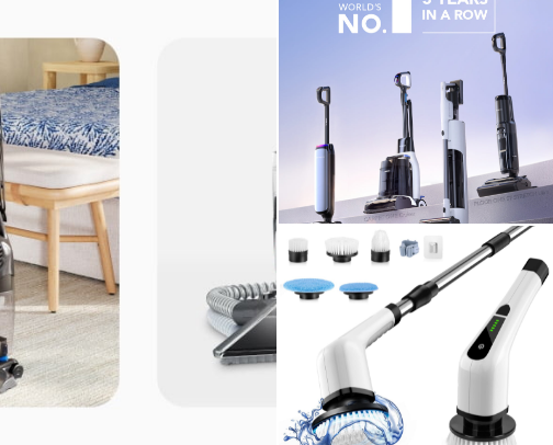 Household gadgets cover photo collage