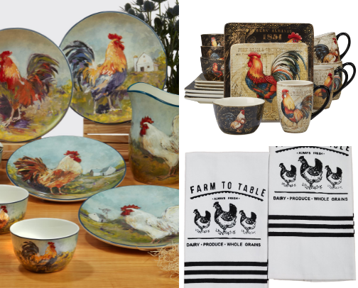 Chicken kitchen decorations cover photo collage