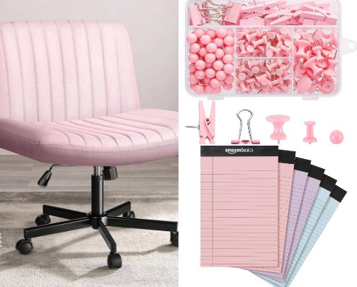 Office Girly Essentials 🎀 cover photo collage