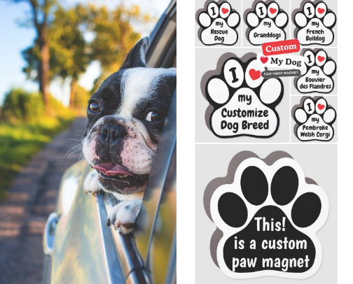 Your Car's New Best Friend: Custom Paw Print Magnets for Dog Lovers cover photo collage