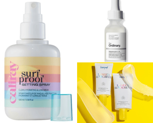 Summer skincare products✨ cover photo collage