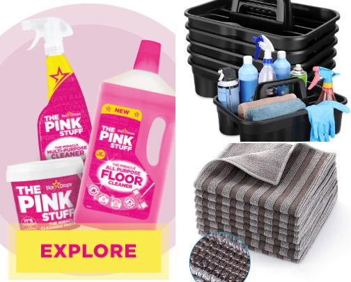 OCD Cleaning supplies cover photo collage