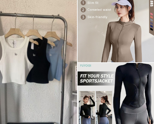Sports outfits cover photo collage