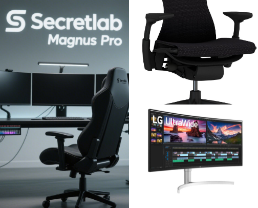 The Ultimate WFH Setup: 20 Essentials for Productivity & Comfort cover photo collage