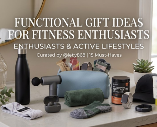 Functional Gift Ideas for Fitness Enthusiasts & Active Lifestyles cover photo collage