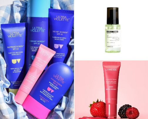 skincare favorites cover photo collage