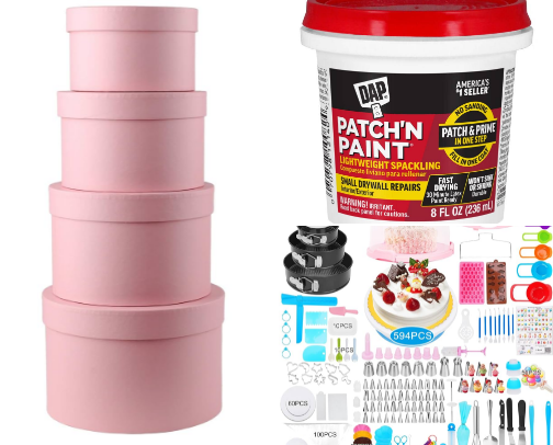 DIY fake cake (items list) cover photo collage