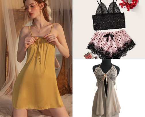 Lingerie Attractive woman cover photo collage