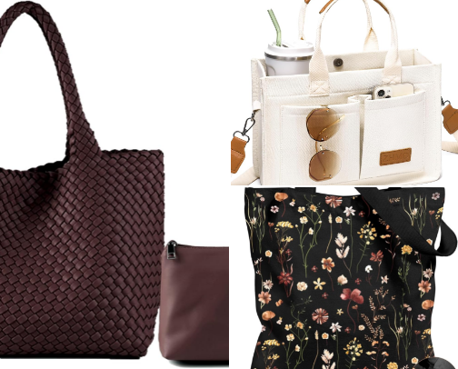 Top 10 Medium Women's Tote Purses for Work, Travel, and Shopping cover photo collage