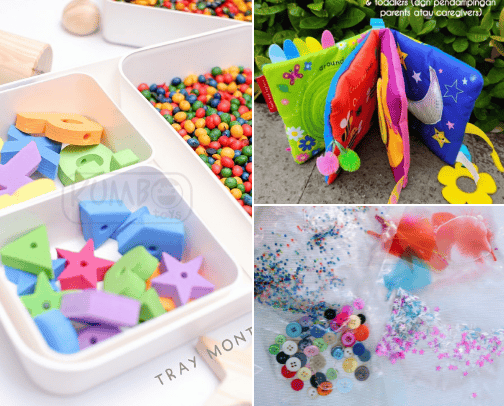Mainan montessori bayi & toddler cover photo collage