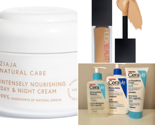 Beauty products cover photo collage