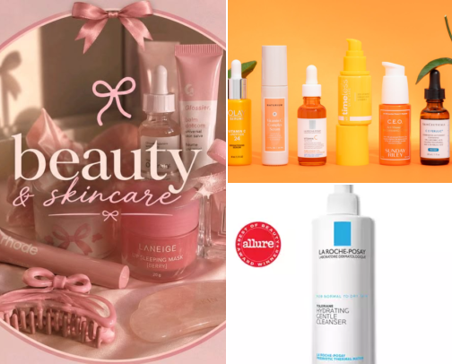 Beauty & Skincare cover photo collage