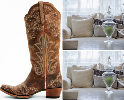 Cowgirl businesswoman cover photo collage