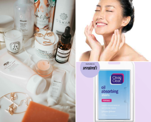 🌿 Oily Skin Routine – Shine Control & Balance cover photo collage
