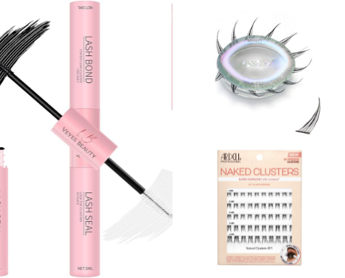 Top tier DIY Strip lashes ,Clusters & Individual products. cover photo collage