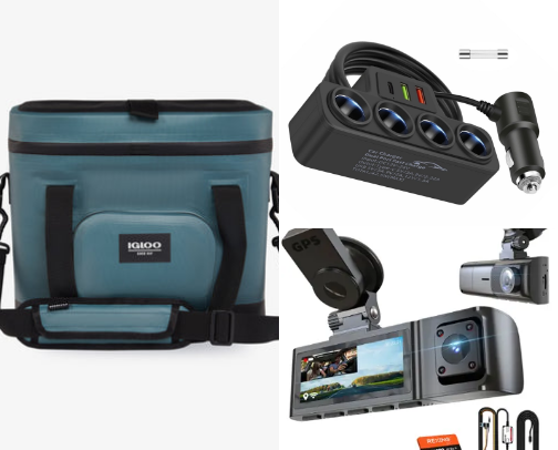 Cross country travel cover photo collage