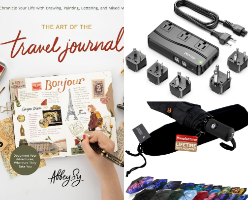 A Homebody’s Travel Gear cover photo collage