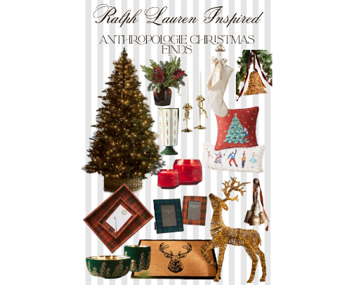Ralph Lauren Christmas Aesthetic | Anthropologie cover photo collage