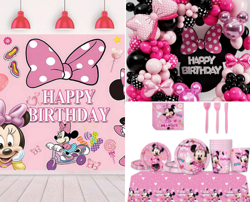 Minnie Mouse 2nd birthday party cover photo collage