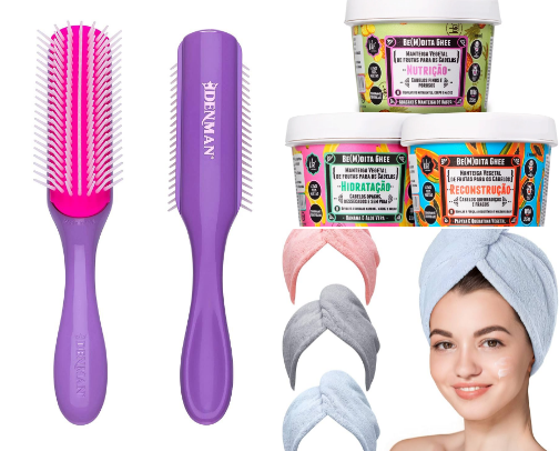 Slay with your hair 👩🏻‍🦱🪮 cover photo collage