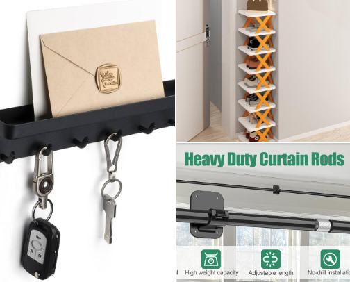 30 Small Apartment Must-Haves That Solved My Renter Problems (And Saved My Security Deposit) cover photo collage