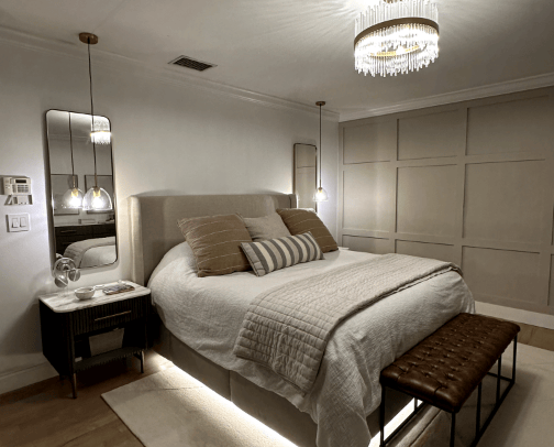 Neutral Zen Primary Bedroom cover photo collage